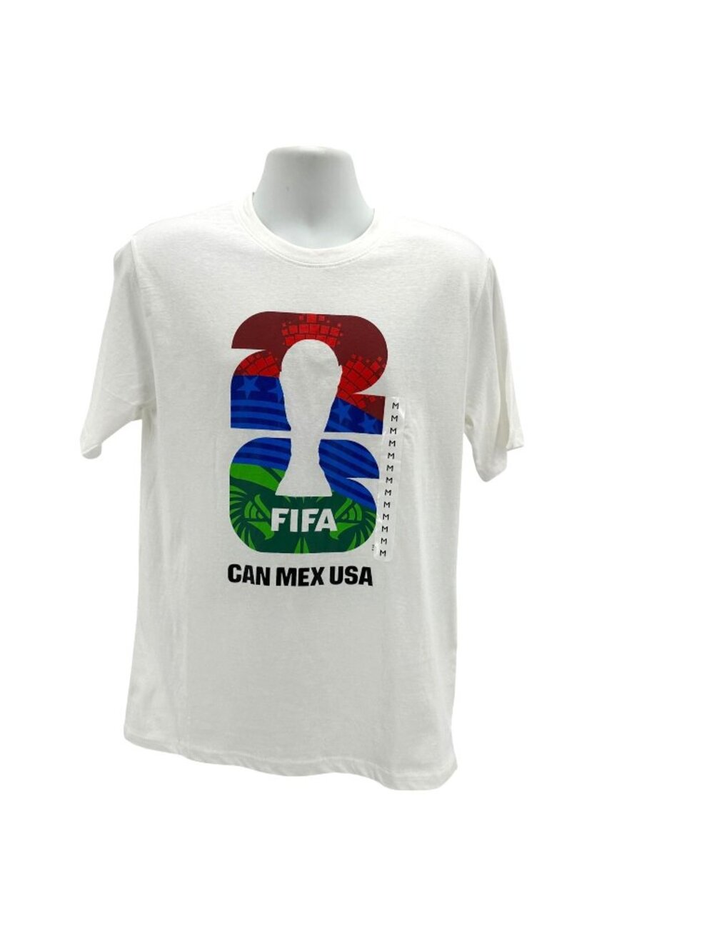 NEW FIFA Mens Medium Shirt World Cup 2026 Host Country Trophy Logo Can Mex USA
